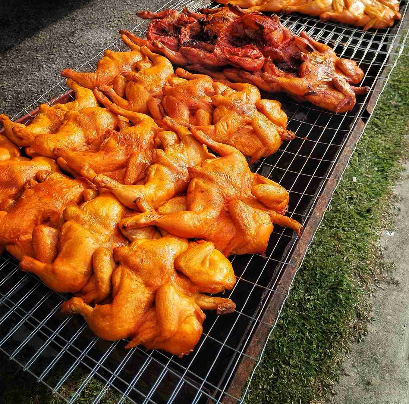 Chicken on a barbecue grill